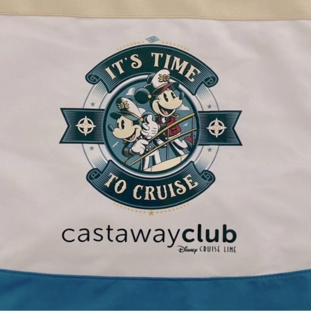 Disney Cruise Line Castaway Club Zippered Tote Bag 25th Anniversary